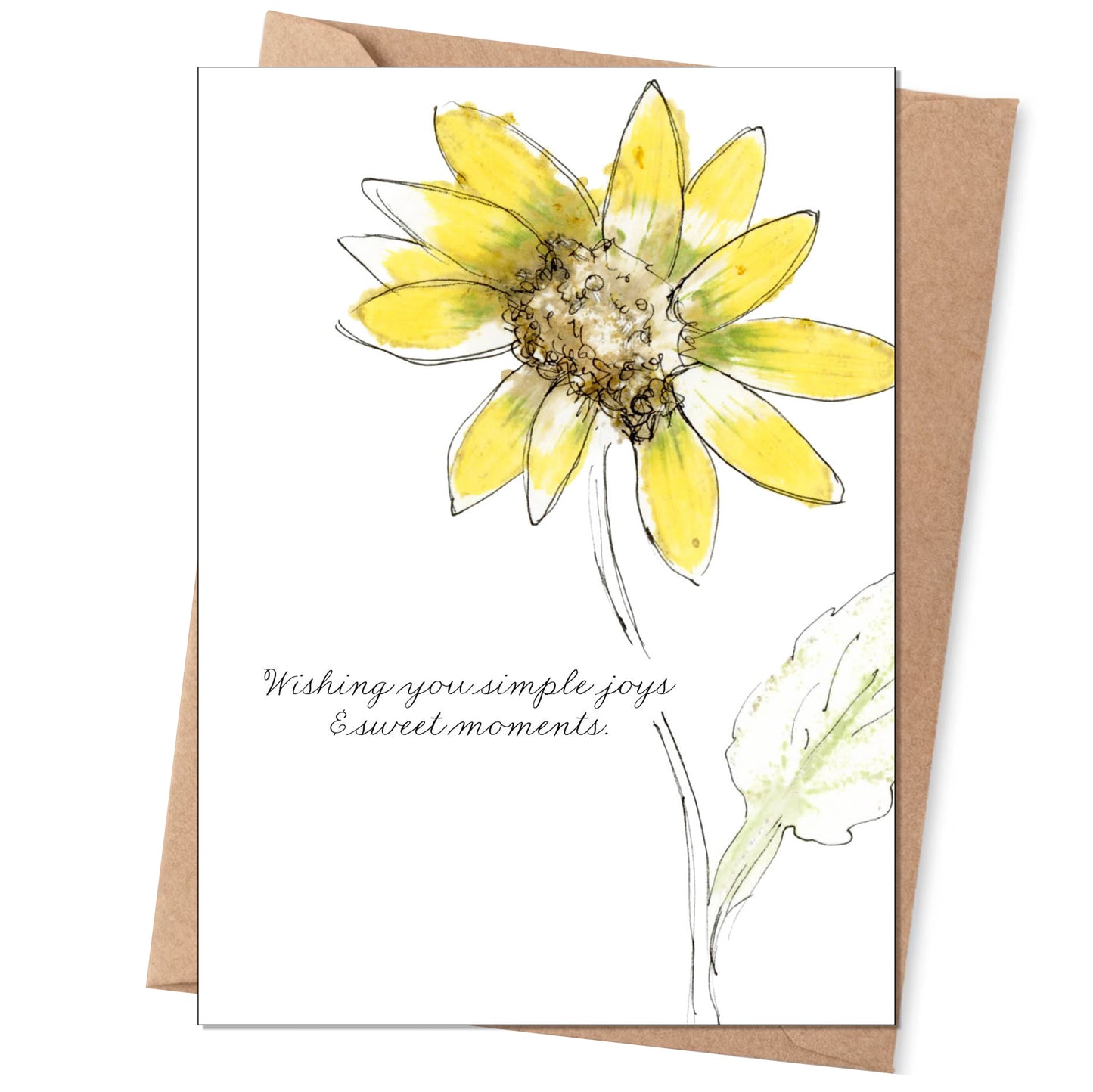 Simple Joys & Sweet Moments — Floral A2 Notecard